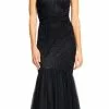 Adrianna Papell - Beaded Tulle Mermaid Gown AP1E200879 -Wedding Dresses shop online adrianna papell beaded tulle mermaid gown ap1e200879 special occasion dress 2 black 5446122471481