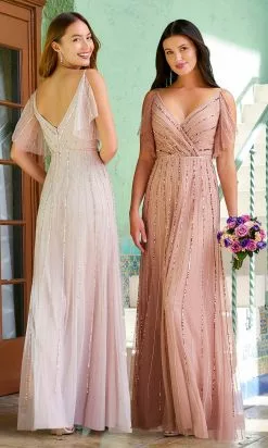 Adrianna Papell Platinum - 40323 Cold Shoulder Embellished Dress