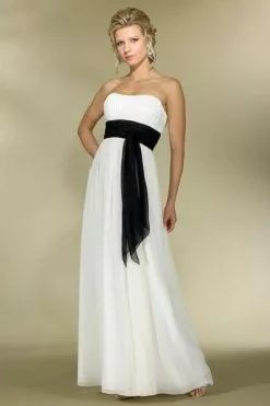 Alexia Designs - 2976 Strapless Long Chiffon A-line Dress