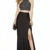 Alyce Paris - 60790 Two Piece Beaded Top Long Dress -Wedding Dresses shop online alyce paris 60790 two piece beaded top long dress prom dresses 0 black 28046298218579