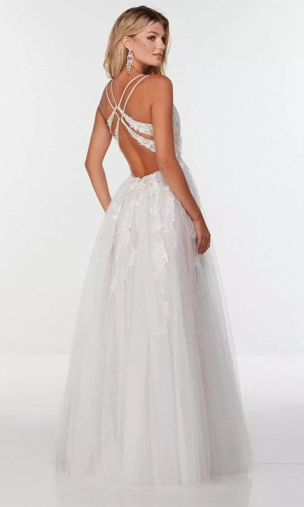 Alyce Paris - 61077 Trailing Lace Detailed Gown 6 Alyce Paris - 61077 Trailing Lace Detailed Gown - Image 4