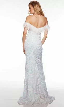 Alyce Paris 61373 - Feathered Sweetheart Sequin Prom Gown -Wedding Dresses shop online alyce paris 61373 feathered sweetheart sequin prom gown special occasion dress 31714703147091