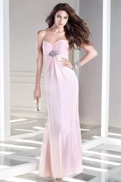 Alyce Paris - Strapless Sweetheart Long Prom Dress With Brooch Accent 35709