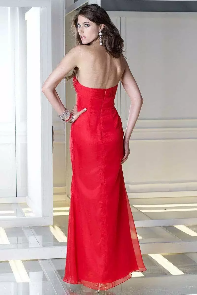 Alyce Paris - Strapless Sweetheart Long Prom Dress With Brooch Accent 35709 4 Alyce Paris - Strapless Sweetheart Long Prom Dress With Brooch Accent 35709 - Image 2