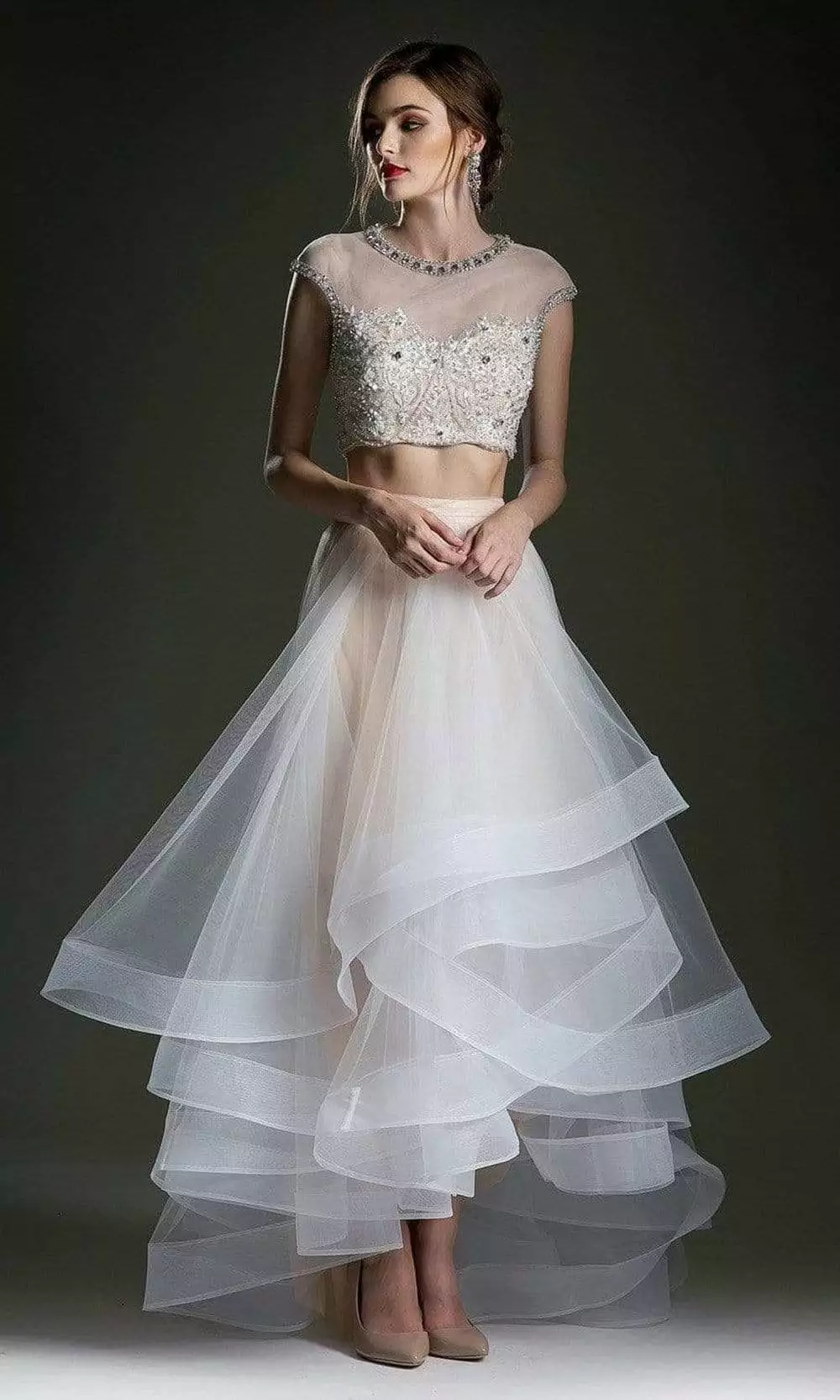 Andrea And Leo - 5281 Two-Piece Cutout Back Dress 3 Andrea And Leo - 5281 Two-Piece Cutout Back Dress