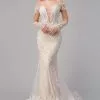 Andrea And Leo - A1022 Embroidered Lace Sheer Bridal Dress 1 Andrea And Leo - A1022 Embroidered Lace Sheer Bridal Dress -Wedding Dresses shop online andrea and leo a1022 embroidered lace sheer bridal dress wedding dresses 2 off white 15867122057299
