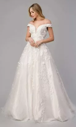 Andrea And Leo - A1027W Off Shoulder Embroidered Bridal Gown -Wedding Dresses shop online andrea and leo a1027w off shoulder embroidered bridal gown wedding dresses 2 off white 15832597102675