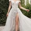 Andrea And Leo - A1038W Blossom Applique Bridal Gown -Wedding Dresses shop online andrea and leo a1038w blossom applique bridal gown bridal dresses 2 off white 29473116815443