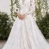 Andrea And Leo A1067WC - Applique Long Sleeve Bridal Gown