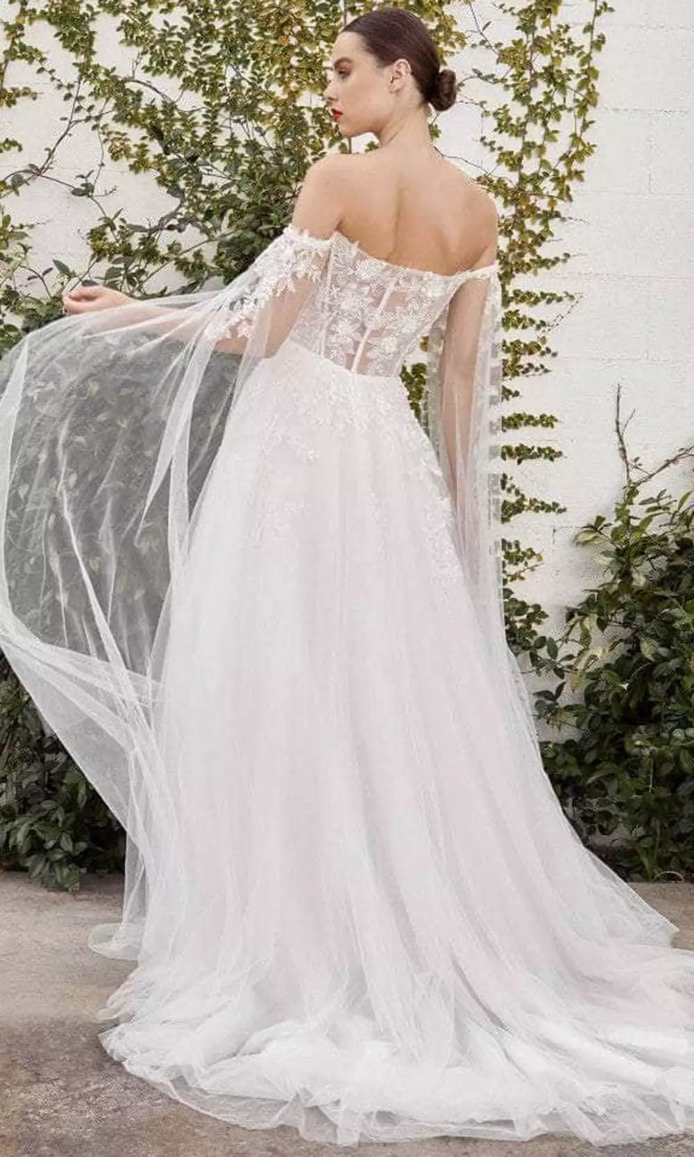 Andrea And Leo A1080W - Off-Shoulder Cape Sleeve Wedding Dress 4 Andrea And Leo A1080W - Off-Shoulder Cape Sleeve Wedding Dress - Image 2