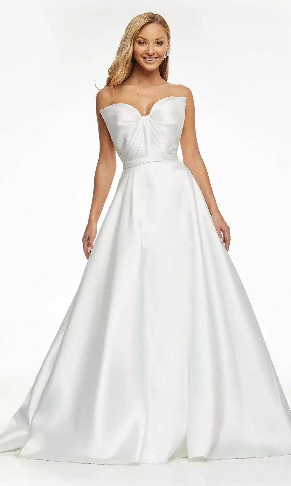 Ashley Lauren - 11097 Bow Accent Strapless Bodice Mikado Ballgown 3 Ashley Lauren - 11097 Bow Accent Strapless Bodice Mikado Ballgown