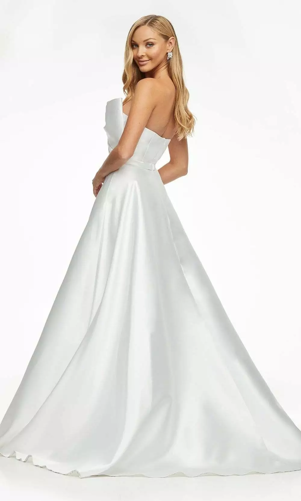 Ashley Lauren - 11097 Bow Accent Strapless Bodice Mikado Ballgown 4 Ashley Lauren - 11097 Bow Accent Strapless Bodice Mikado Ballgown - Image 2
