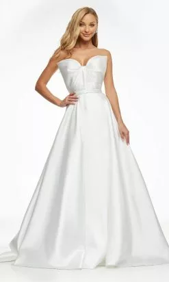 Ashley Lauren - 11097 Bow Accent Strapless Bodice Mikado Ballgown 9 Ashley Lauren - 11097 Bow Accent Strapless Bodice Mikado Ballgown -Wedding Dresses shop online ashley lauren 11097 bow accent strapless bodice mikado ballgown wedding dresses 28684860850259