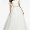Ashley Lauren - 11129 Off Shoulder Organza Ballgown -Wedding Dresses shop online ashley lauren 11129 off shoulder organza ballgown bridal dresses 0 ivory 29652258193491