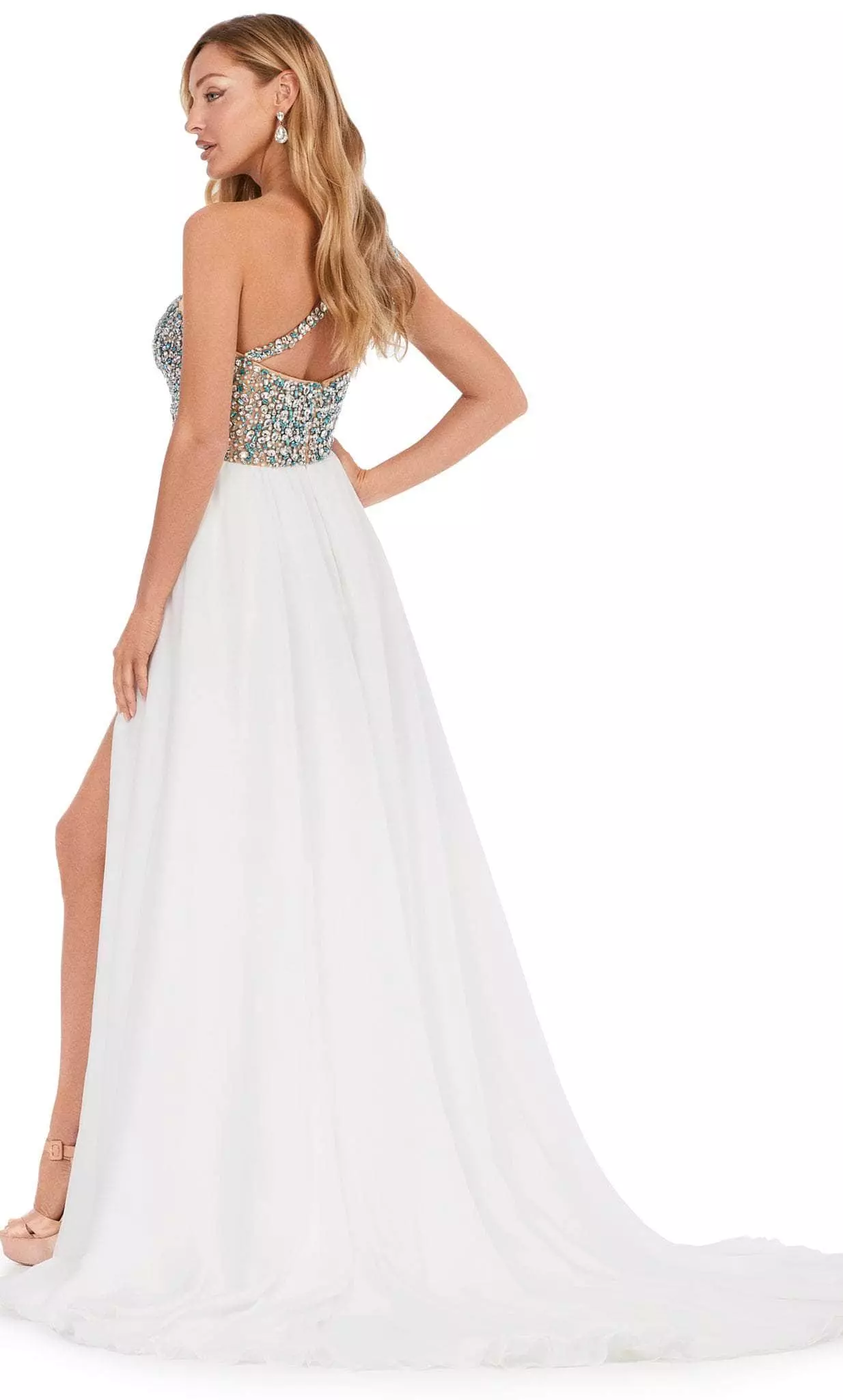 Ashley Lauren 11245 - Asymmetrical Neck A-line Gown 7 Ashley Lauren 11245 - Asymmetrical Neck A-line Gown - Image 5