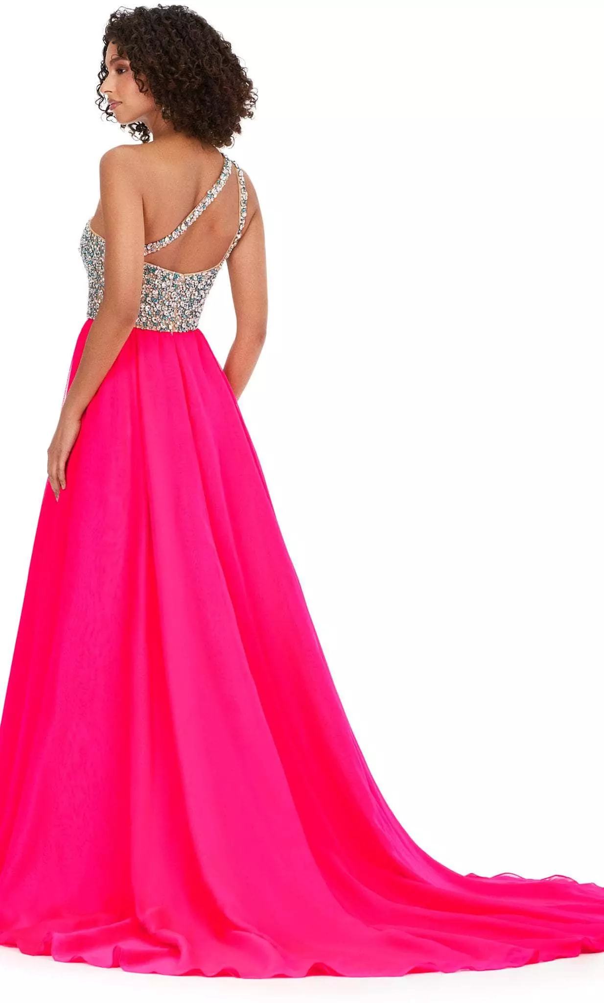 Ashley Lauren 11245 - Asymmetrical Neck A-line Gown 4 Ashley Lauren 11245 - Asymmetrical Neck A-line Gown - Image 2