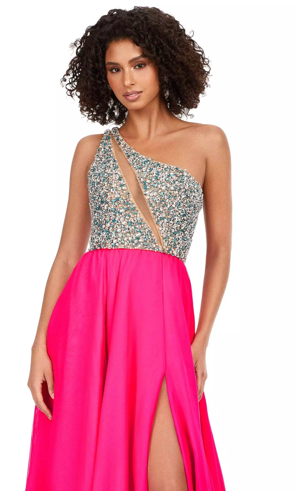 Ashley Lauren 11245 - Asymmetrical Neck A-line Gown 5 Ashley Lauren 11245 - Asymmetrical Neck A-line Gown - Image 3