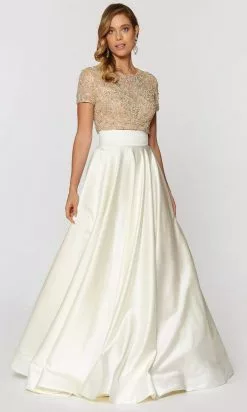 Ashley Lauren - 1251 Beaded Two Piece Ball Gown