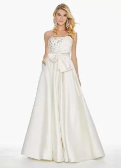 Ashley Lauren - 1341 Strapless Embellished Semi-Sweetheart Ballgown