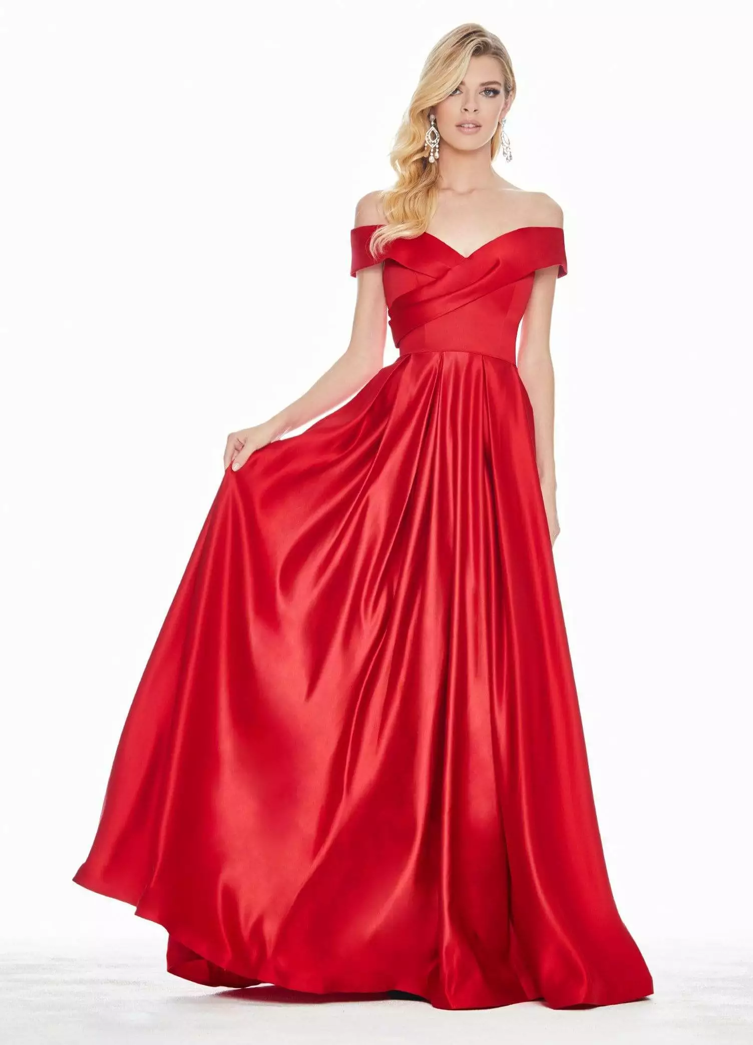 Ashley Lauren - 1343 Surplice Off Shoulder Satin Ballgown 10 Ashley Lauren - 1343 Surplice Off Shoulder Satin Ballgown - Image 8