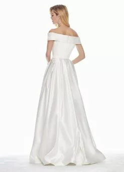Ashley Lauren - 1343 Surplice Off Shoulder Satin Ballgown 16 Ashley Lauren - 1343 Surplice Off Shoulder Satin Ballgown -Wedding Dresses shop online ashley lauren 1343 surplice off shoulder satin ballgown special occasion dress 6917461475411