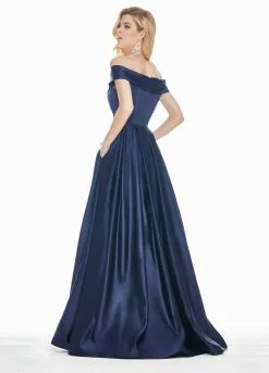 Ashley Lauren - 1343 Surplice Off Shoulder Satin Ballgown 19 Ashley Lauren - 1343 Surplice Off Shoulder Satin Ballgown -Wedding Dresses shop online ashley lauren 1343 surplice off shoulder satin ballgown special occasion dress 6917461573715