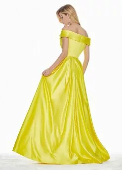 Ashley Lauren - 1343 Surplice Off Shoulder Satin Ballgown 23 Ashley Lauren - 1343 Surplice Off Shoulder Satin Ballgown -Wedding Dresses shop online ashley lauren 1343 surplice off shoulder satin ballgown special occasion dress 6917461704787