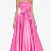 Ashley Lauren - 1367 Strapless Oversized Bow Satin A-Line Gown -Wedding Dresses shop online ashley lauren 1367 strapless oversized bow satin a line gown special occasion dress 0 fuchsia 7515138621523
