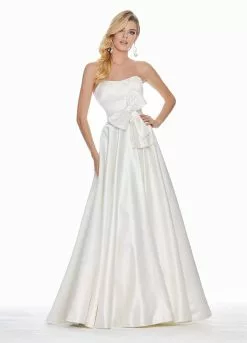 Ashley Lauren - 1367 Strapless Oversized Bow Satin A-Line Gown 14 Ashley Lauren - 1367 Strapless Oversized Bow Satin A-Line Gown -Wedding Dresses shop online ashley lauren 1367 strapless oversized bow satin a line gown special occasion dress 0 ivory 7429848301651