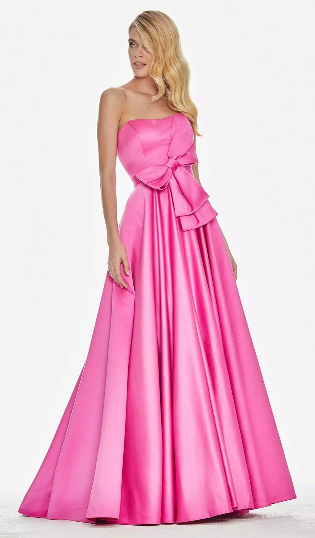 Ashley Lauren - 1367 Strapless Oversized Bow Satin A-Line Gown 5 Ashley Lauren - 1367 Strapless Oversized Bow Satin A-Line Gown - Image 3