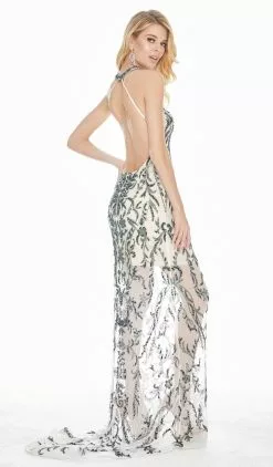 Ashley Lauren - 1441 Beaded Halter Open Back Dress -Wedding Dresses shop online ashley lauren 1441 beaded halter open back dress special occasion dress 7515609661523