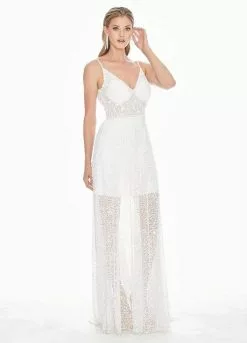 Ashley Lauren - 1459 Sparkly Beads And Sequins Sheer Evening Dress 23 Ashley Lauren - 1459 Sparkly Beads And Sequins Sheer Evening Dress -Wedding Dresses shop online ashley lauren 1459 sparkly beads and sequins sheer evening dress special occasion dress 0 ivory 27986534465619