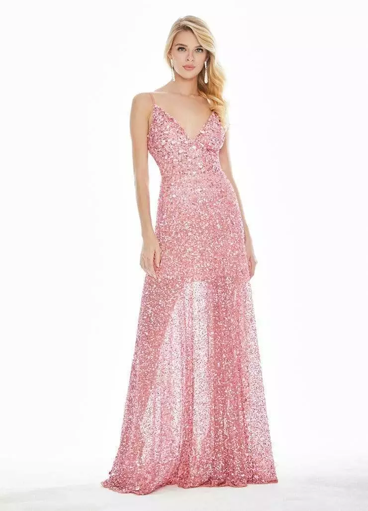 Ashley Lauren - 1459 Sparkly Beads And Sequins Sheer Evening Dress 10 Ashley Lauren - 1459 Sparkly Beads And Sequins Sheer Evening Dress - Image 8