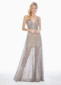 Ashley Lauren - 1459 Sparkly Beads And Sequins Sheer Evening Dress 28 Ashley Lauren - 1459 Sparkly Beads And Sequins Sheer Evening Dress -Wedding Dresses shop online ashley lauren 1459 sparkly beads and sequins sheer evening dress special occasion dress 0 silver lead 27993367281747