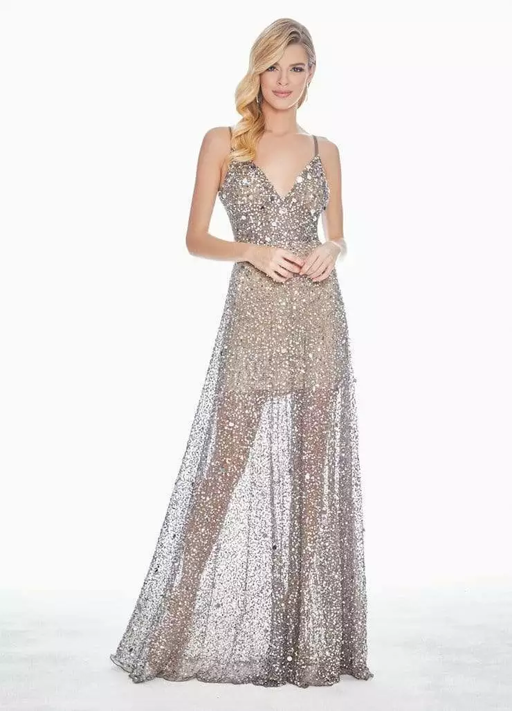 Ashley Lauren - 1459 Sparkly Beads And Sequins Sheer Evening Dress 13 Ashley Lauren - 1459 Sparkly Beads And Sequins Sheer Evening Dress - Image 11