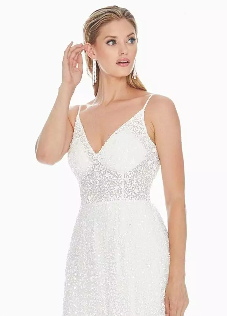 Ashley Lauren - 1459 Sparkly Beads And Sequins Sheer Evening Dress 11 Ashley Lauren - 1459 Sparkly Beads And Sequins Sheer Evening Dress - Image 9