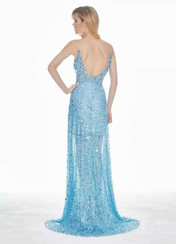 Ashley Lauren - 1459 Sparkly Beads And Sequins Sheer Evening Dress 17 Ashley Lauren - 1459 Sparkly Beads And Sequins Sheer Evening Dress - Image 15