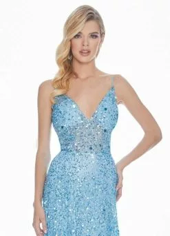 Ashley Lauren - 1459 Sparkly Beads And Sequins Sheer Evening Dress 33 Ashley Lauren - 1459 Sparkly Beads And Sequins Sheer Evening Dress -Wedding Dresses shop online ashley lauren 1459 sparkly beads and sequins sheer evening dress special occasion dress 28500598587475