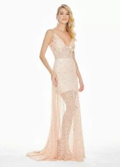 Ashley Lauren - 1459 Sparkly Beads And Sequins Sheer Evening Dress 21 Ashley Lauren - 1459 Sparkly Beads And Sequins Sheer Evening Dress -Wedding Dresses shop online ashley lauren 1459 sparkly beads and sequins sheer evening dress special occasion dress 28819185533011