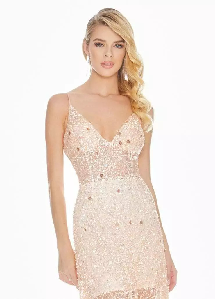 Ashley Lauren - 1459 Sparkly Beads And Sequins Sheer Evening Dress 7 Ashley Lauren - 1459 Sparkly Beads And Sequins Sheer Evening Dress - Image 5
