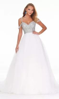 Ashley Lauren - 1991 Embellished Off Shoulder Ballgown