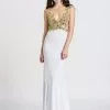 Ashley Lauren Bridal - 1051 Beaded Jersey Evening Dress -Wedding Dresses shop online ashley lauren bridal 1051 beaded jersey evening dress evening dresses 10 white 28938312777811