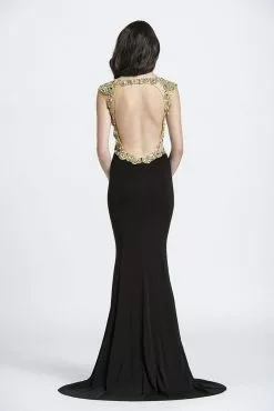 Ashley Lauren Bridal - 1051 Beaded Jersey Evening Dress -Wedding Dresses shop online ashley lauren bridal 1051 beaded jersey evening dress evening dresses 5648651485241
