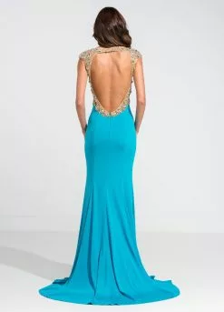 Ashley Lauren Bridal - 1051 Beaded Jersey Evening Dress -Wedding Dresses shop online ashley lauren bridal 1051 beaded jersey evening dress evening dresses 5648651649081