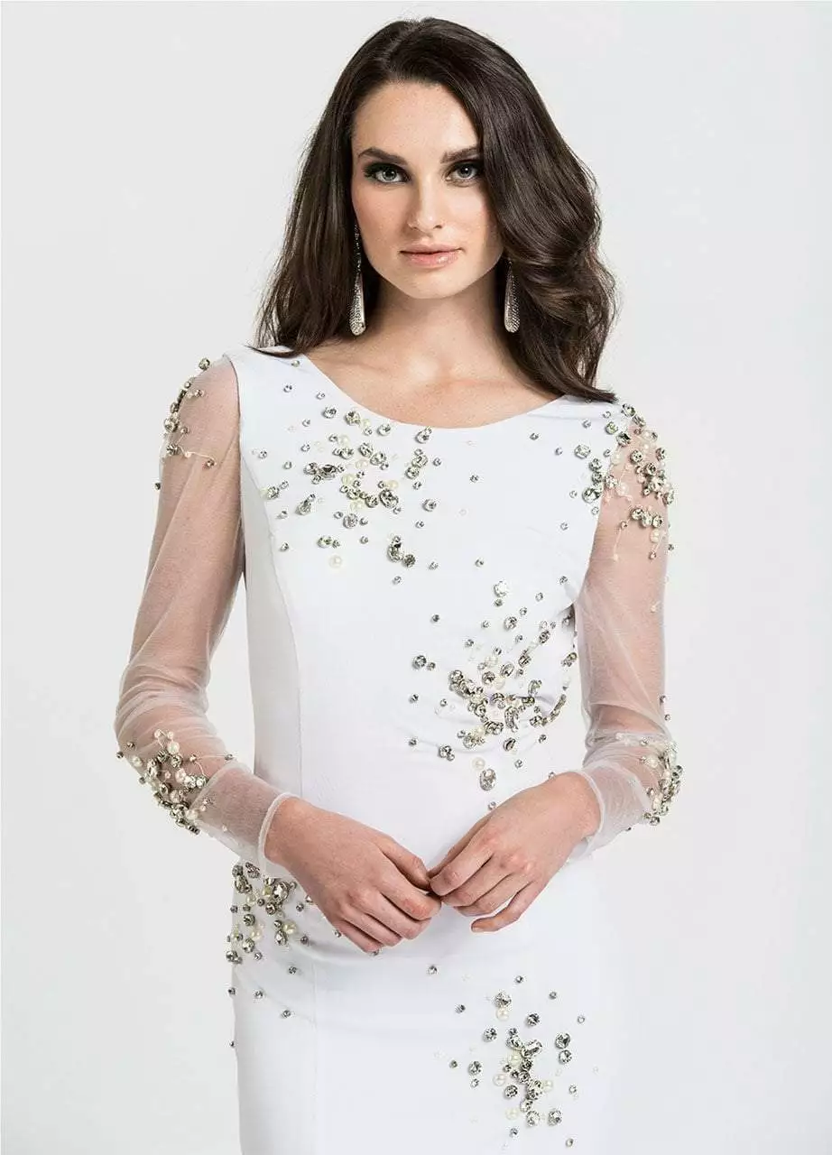 Ashley Lauren Bridal - 1053 Open Back Beaded Jersey Dress 4 Ashley Lauren Bridal - 1053 Open Back Beaded Jersey Dress - Image 2