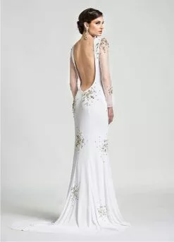 Ashley Lauren Bridal - 1053 Open Back Beaded Jersey Dress 9 Ashley Lauren Bridal - 1053 Open Back Beaded Jersey Dress -Wedding Dresses shop online ashley lauren bridal 1053 open back beaded jersey dress bridal dresses 5648660234297