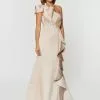 Ashley Lauren Bridal - 1066 Asymmetrical Ruffle Evening Dress