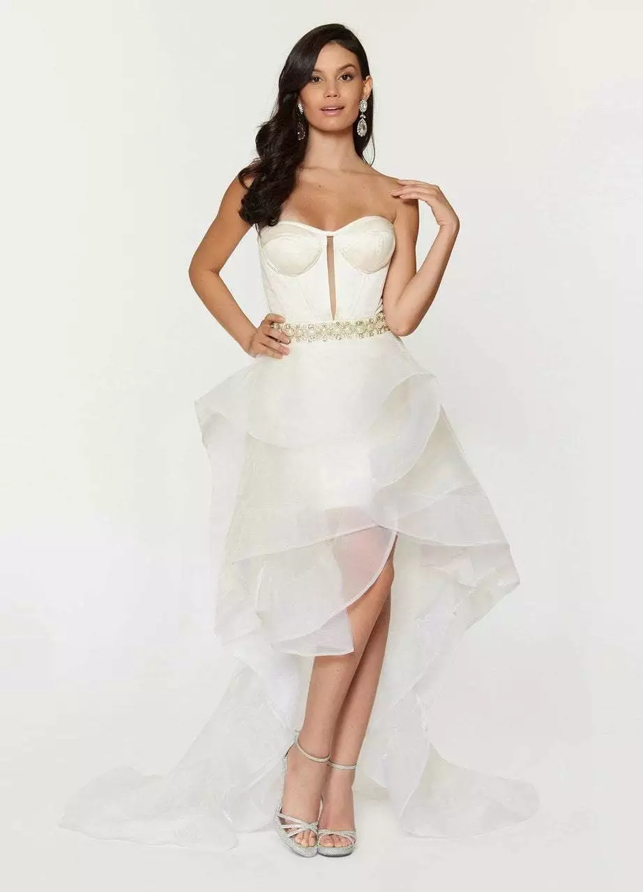Ashley Lauren Bridal - 1119 Corseted High-Low Evening Dress 3 Ashley Lauren Bridal - 1119 Corseted High-Low Evening Dress