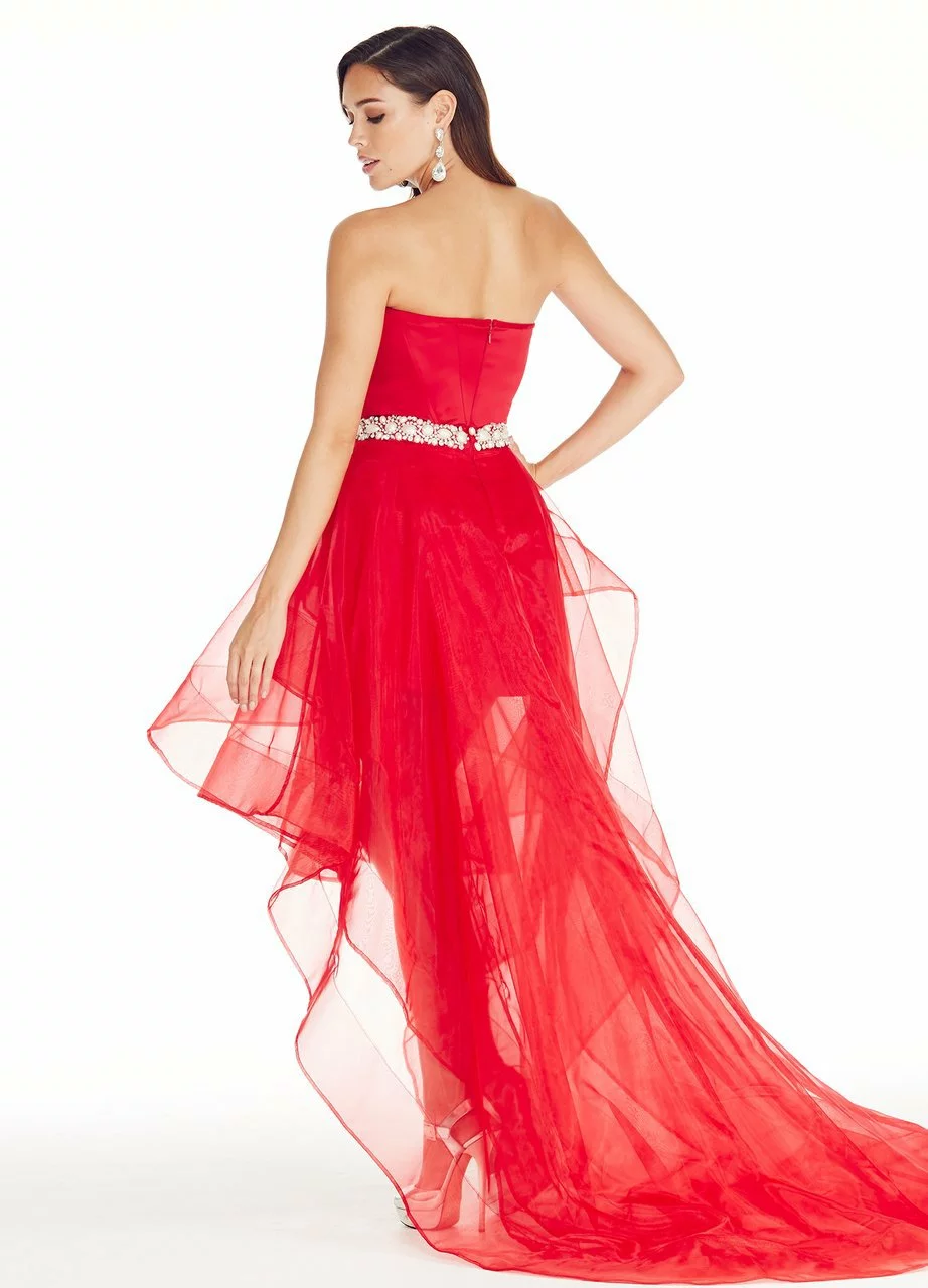 Ashley Lauren Bridal - 1119 Corseted High-Low Evening Dress 6 Ashley Lauren Bridal - 1119 Corseted High-Low Evening Dress - Image 4