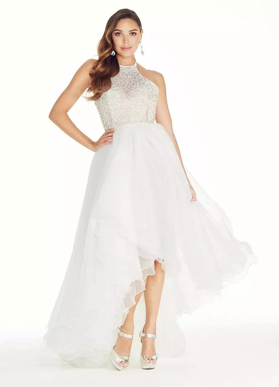 Ashley Lauren Bridal - 1291 Beaded High Low Evening Dress 3 Ashley Lauren Bridal - 1291 Beaded High Low Evening Dress